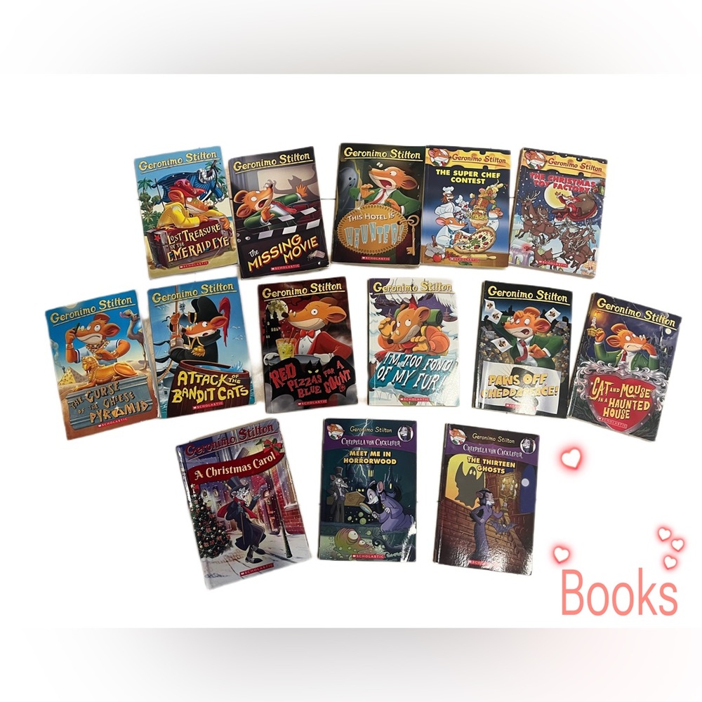 Geronimo Stilton Series x 14 (including 1 hard cover book)